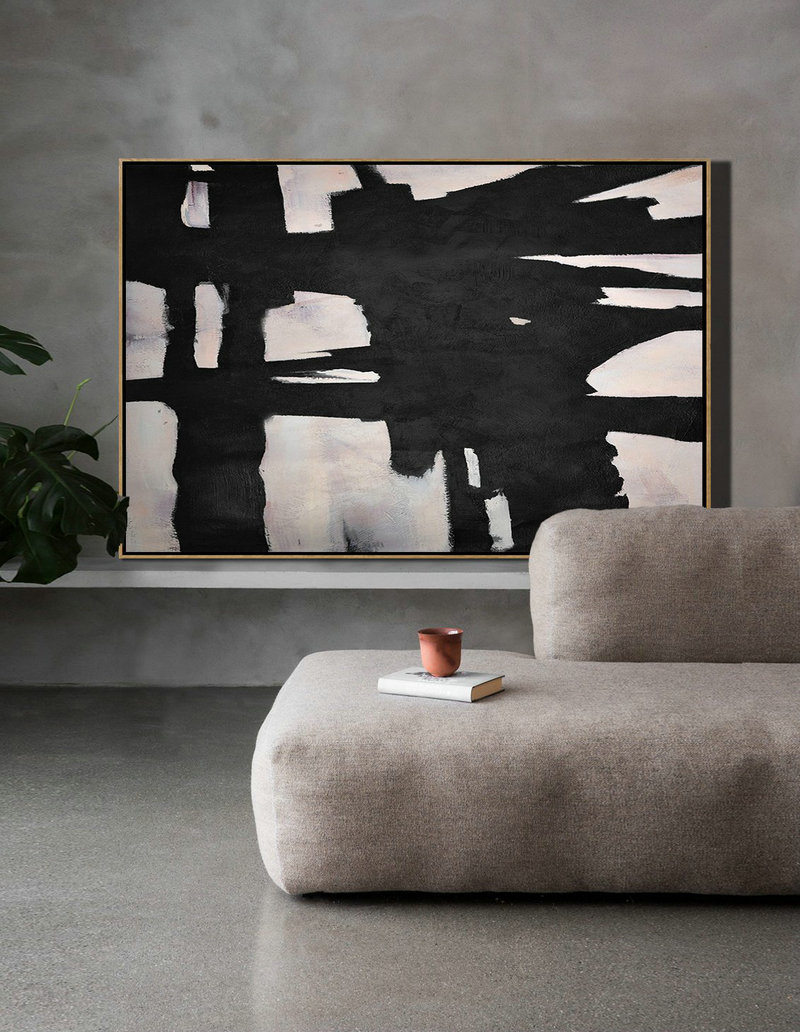 Original Abstract Painting Extra Large Canvas Art,Hand-Painted Oversized Horizontal Minimal Art On Canvas,Original Abstract Art Paintings